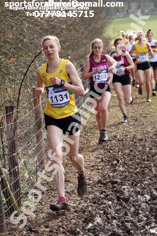 Senior women, 2020 British Athletics Inter Counties Cross Country Champs., Prestwold Hall, Loughborough. Photo: David T. Hewitson/Sports for All Pics